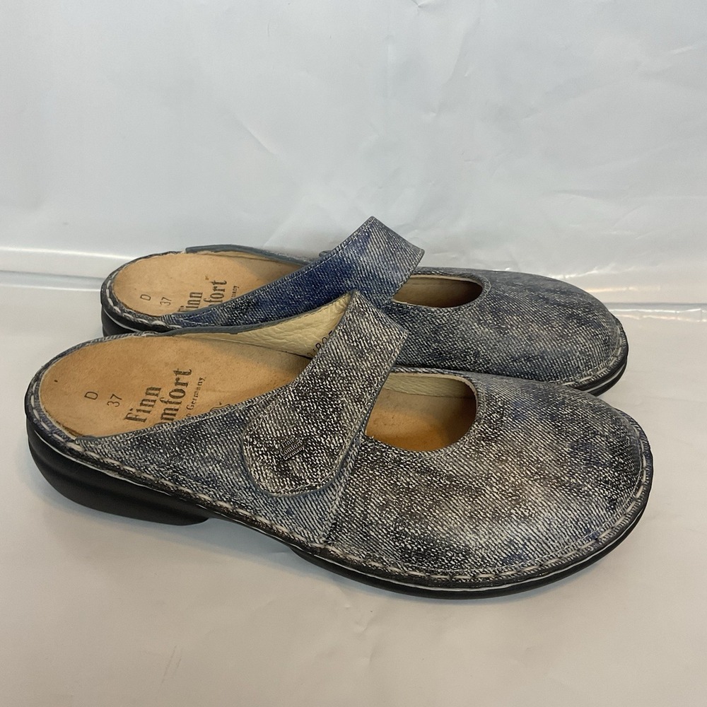 FINN COMFORT Stanford Damen Clog Hippie Jeans Size 37 US-7 Women's Casual